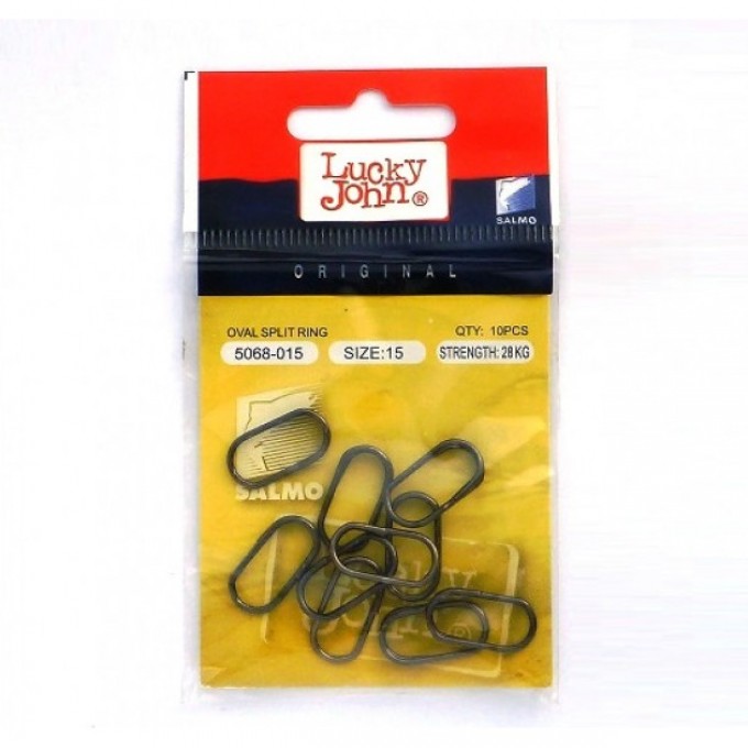 Кольца заводные LUCKY JOHN OVAL SPLIT RING 15.0Мм 10Шт. 5068-015