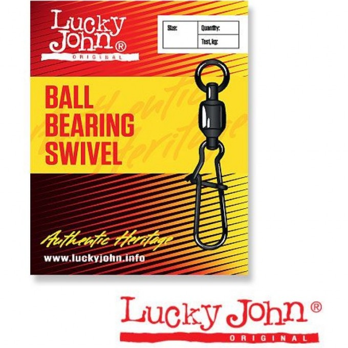 Вертлюг с застежкой и подшипником LUCKY JOHN DOUBLE BALL BEARING AND FASTLOCK 004 3Шт. LJ5012-004