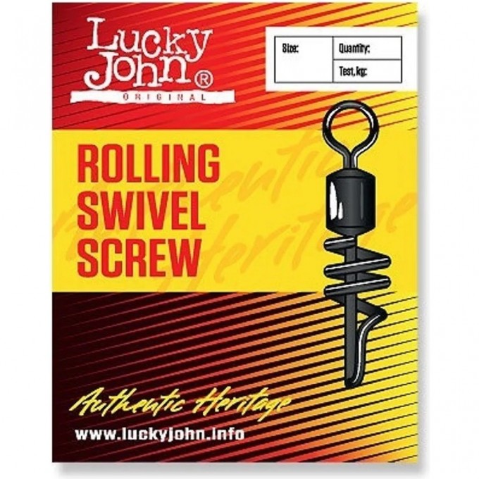 Вертлюги с застежкой LUCKY JOHN ROLLING AND SCREW 002 7Шт. LJ5052-002