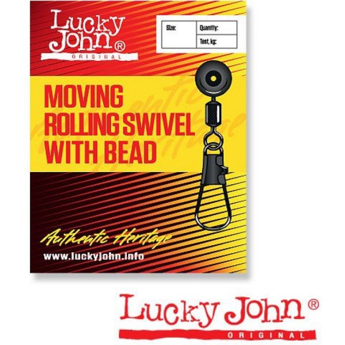 Вертлюги с застежкой скользящие LUCKY JOHN MOVING ROLLING AND INTERLOCK 00S 10Шт. LJ5054-00S