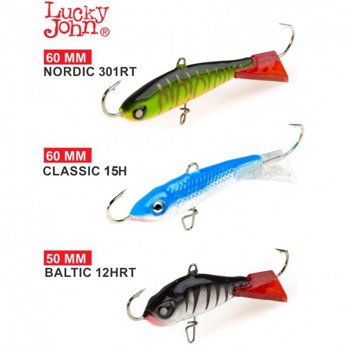 Балансиры LUCKY JOHN 3 шт набор 9 MIX судак 2, без тройника LJB-009SET