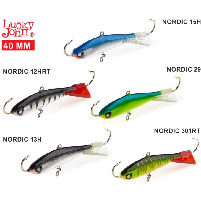 Балансиры LUCKY JOHN набор MIX NORDIC 4 40мм/12HRT/13H/15H/29/301RT 5шт без тройника LJB-010SET