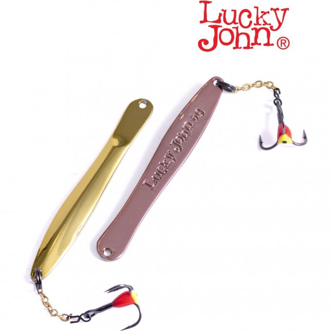 Блесна вертикальная зимняя LUCKY JOHN WALLE с цепочкой и тройником 60мм GC LJW60-GC