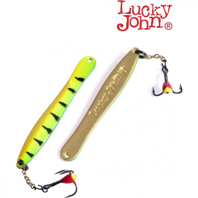 Блесна вертикальная зимняя LUCKY JOHN WALLE с цепочкой и тройником 60мм TIGER LJW60-T