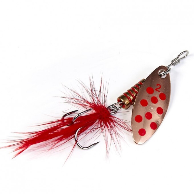 Блесна вращающаяся LUCKY JOHN SPIN-X LONG №2, 4 г, цвет Cr LJSL02-CR