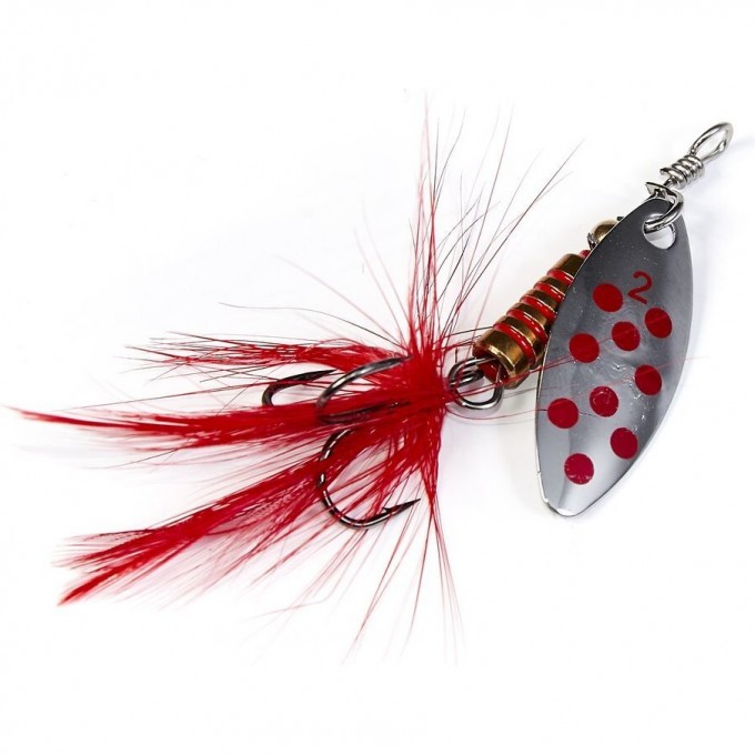 Блесна вращающаяся LUCKY JOHN SPIN-X LONG №2, 4 г, цвет Sr LJSL02-SR