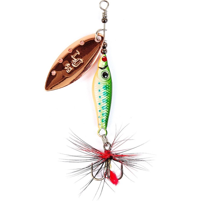 Блесна вращающаяся LUCKY JOHN TRIAN BLADE LONG 9 г, цвет 005 LJTBL9-005