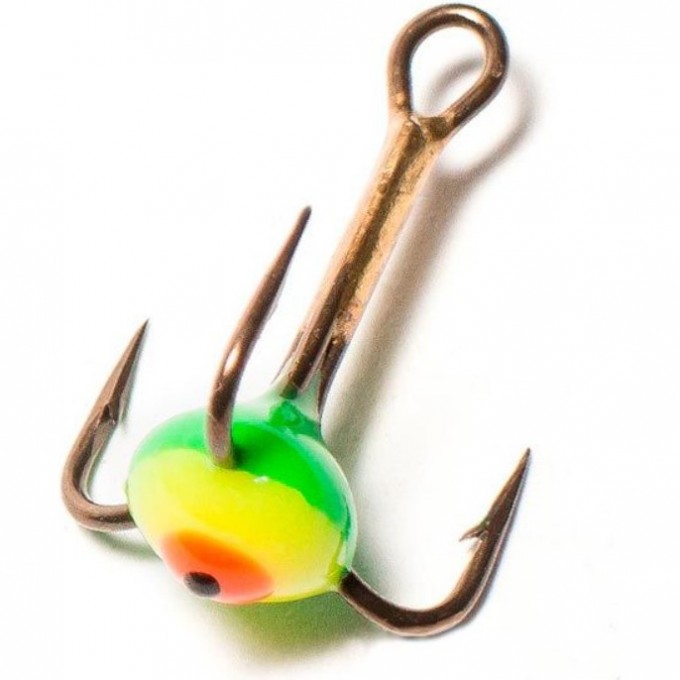 Крючок-тройник для приманок LUCKY JOHN с каплей цветной, №12, цвет gyf LJ99120-14