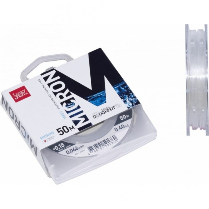 Леска монофильная зимняя LUCKY JOHN MICRON 50 м - 0.066 мм, прозрачная LJ4001-006