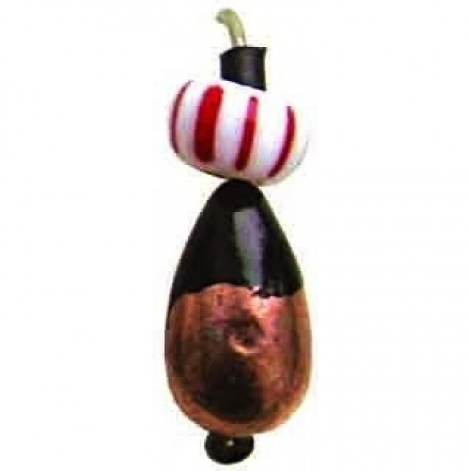 Мормышка вольфрамовая LUCKY JOHN НИМФА с петелькой, лыской и бисером 40мм, цвет 09 Блистер LJB15040-150