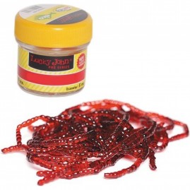 Насадки искусственные съедобные LUCKY JOHN PRO SERIES EXTRA BLOOD WORM Мотыль 200Шт.