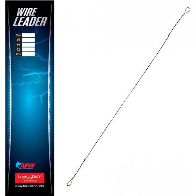 Поводки "Струна" LUCKY JOHN диаметр 0.13Мм/17Кг/20См 8Шт. LJP6617-020