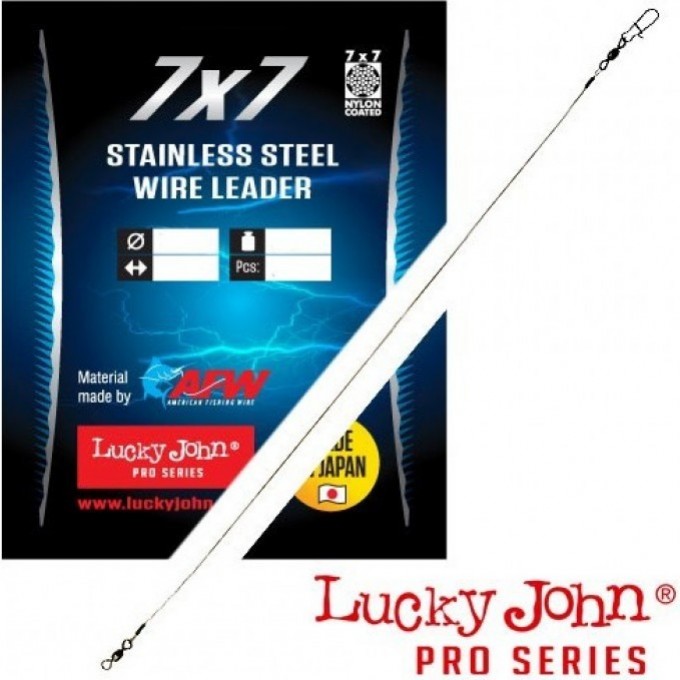 Поводки стальные LUCKY JOHN LUCKY JOHN PRO SERIES SSW AFW 0,46Мм /18Кг/30См/7Х7 3Шт. LJP6018-030