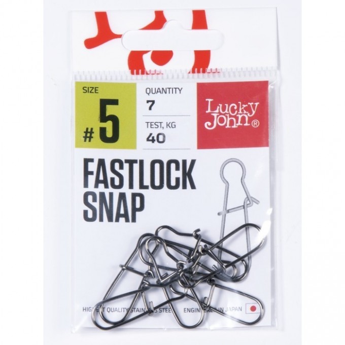 Вертлюги с застежкой LUCKY JOHN PRO SERIES ROLLING SWIVEL FASTLOCK 008 10Шт. LJP5101-008