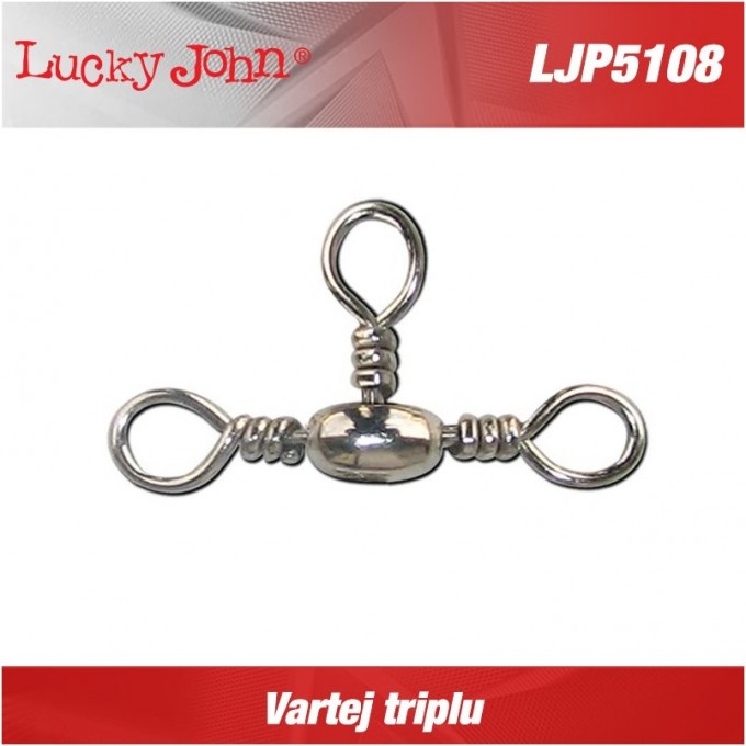 Вертлюги трехсторонние LUCKY JOHN PRO SERIES CROSSLINE SWIVEL 008 10Шт. LJP5108-008