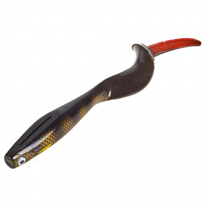 Виброхвост LUCKY JOHN 3D SERIES KUBIRA FIRE TAIL 9" (22,8 см), цвет PG38 1шт. 140437-PG38