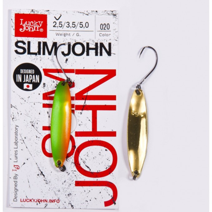 Блесна колеблющаяся LUCKY JOHN SLIM JOHN 3,5 г, цвет 020 LJSJ35-020