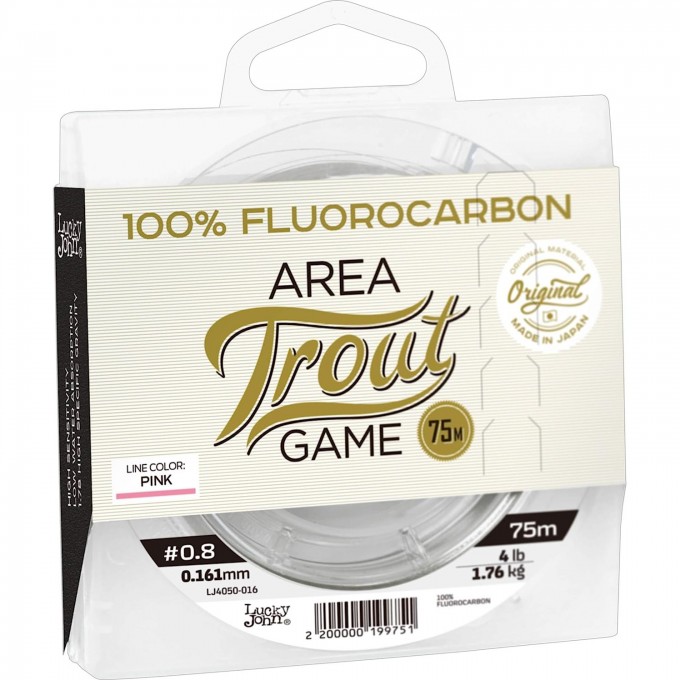 Леска монофильная LUCKY JOHN AREA TROUT GAME FLUOROCARBON Pink 75 м – 0,234 мм LJ4050-023